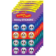 Colorful Skulls/Vanilla Stinky Stickers&reg;, 48 Per Pack, 6 Packs