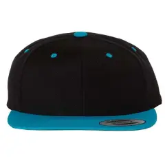 YP Classics&reg; Flat Bill Snapback Cap Black/ Teal