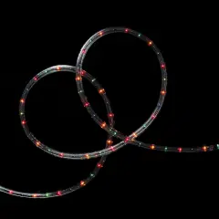 Northlight Flexible Incandescent Outdoor Christmas Rope Lights - Multicolor - 18' Clear Wire