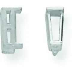 14K White Gold Airline Tapered Baguette Setting 6x3mm