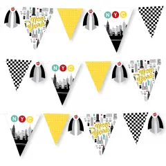 Big Dot of Happiness NYC Cityscape - DIY New York City Party Pennant Garland Decoration - Triangle Banner - 30 Pieces