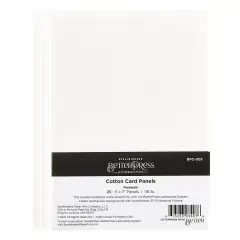 Spellbinders BetterPress Letterpress A7 Cotton Card Panels-Porcelain 25/Sheets