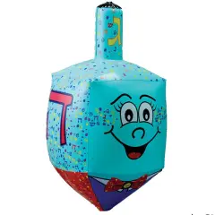 Rite Lite Jumbo Smiley Face Dreidel Hanukkah Inflatable - 24" - Blue and Red