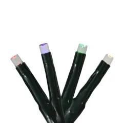 Roman USB LED Multi-Function Mini Wide Angle Christmas Lights - Multi-Color - 57' Green Wire - 500ct