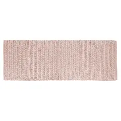 mDesign Soft Cotton Spa Mat Rug for Bathroom, Braided, 60" x 21"