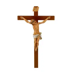 Roman Fontanini Wooden Crucifix Wall Cross - 15" Brown