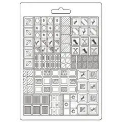 Stamperia Soft Maxi Mould A5-Coffee And Chocolate Bars