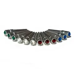 WE Games Chrome Metal Cribbage Pegs with Swarovski Austrian Crystals - Set of 12 - Red, Clear, Green, and Blue Crystals