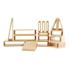 Kaplan Early Learning Company Mini Hollow Blocks in Different Shapes - 24 Pieces