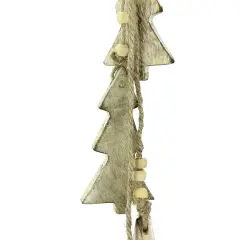 Gallerie II 20" Creamy White Four Christmas Trees on Twine Dangle Holiday Ornament