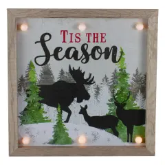 Northlight 12" Lighted 'Tis The Season' Christmas Wall Decor White