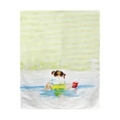 Betsy Drake Pigtails Playing Beach Towel Multicolor
