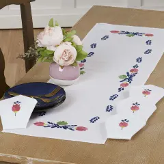 Nob HillTiny Folk Flowers Set Stamped Embroidery Multi