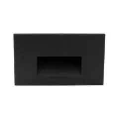 STW Series Horizontal Wet Location LED Step Light Black Warm White