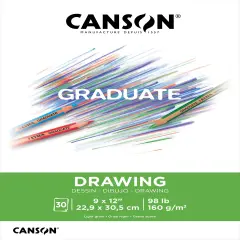 Canson Graduate Series Drawing Pad 9"X12"-30 Sheets