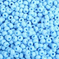 John Bead 6/0 Opaque Czech Glass Seed Beads, 500g Light Blue