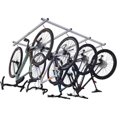 Saris Cycle Glide Ceiling Bike Rack, 4 Bike Hooks for Garage Ceiling, Adjustable Bike Hooks