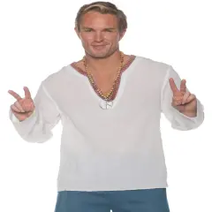 Men's 60s 70s Hippie Costume Shirt