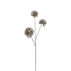 Napa Home & Garden 25" Brown and Gold Glittered Vintage Posey Artificial Floral Christmas Spray