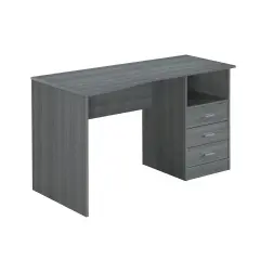 Techni Office Solutions 39" Gray Unique Techni Mobili Classic Computer Desk with Multiple Drawers