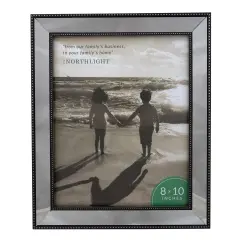 Northlight Mirrored Rectangular Picture Frame for 8" x 10" Photo - 12" - Black and Silver