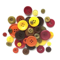 Buttons Galore Button Bonanza Bulk Buttons for Sewing & Crafts, Assorted Colors - .50 LBS. Harvest