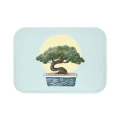 Bonsai Tree Bath Mat Blue