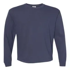 Comfort Colors&reg; Garment-Dyed Heavyweight Crewneck Long Sleeve T-Shirt Navy