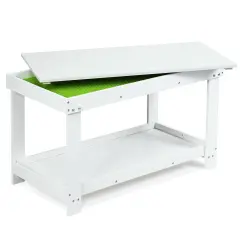Solid Multifunctional Wood Kids Activity Play Table White