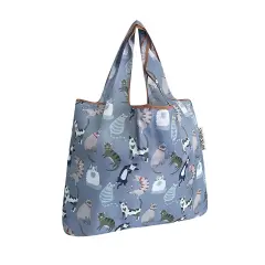 Wrapables Small Foldable Tote Nylon Reusable Grocery Bags Cool Felines
