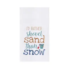Shovel Sand Than Snow Flour Sack Kitchen Towel