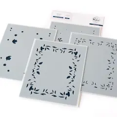 Pinkfresh Studio Stencils 4.25"X5.25" 4/Pkg-Making Things Happen