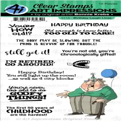 Art Impressions Laugh Lines Clear Stamp-Birthday