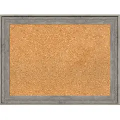 Regis Barnwood Grey Wood Framed Corkboard, Natural Cork