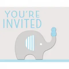 Party Central Little Peanut You're Invited Boy Party Invitations - 5" - Club Pack of 48 Blue