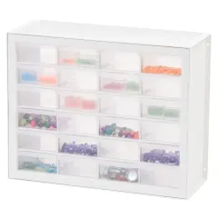 IRIS USA 24 Drawer Parts and Hardware Cabinet White