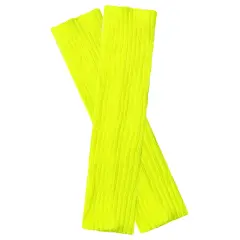 Wrapables 80's Style Neon Fluorescent Ribbed Leg Warmers Lemon