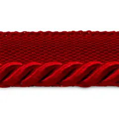 5 yards of Emmerson 1/4" Twisted Lip Cord Trim | 5 yard cut Red