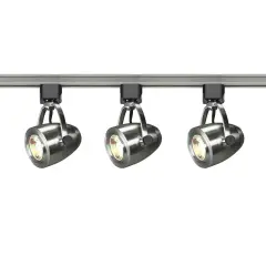 Nuvo TK417 Pinch Back Brushed Nickel 3 Light LED Track Kit - 36w - Soft White