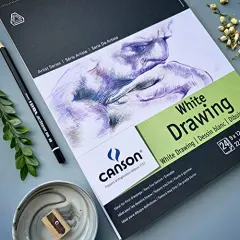 Artist Series Drawing Paper, Wirebound Pad, 9x12 inches, 24 Sheets (80lb/130g) - Artist Paper for Adults and Students - Charcoal, Colored Pencil, Ink, Pastel, Marker