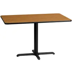 Emma and Oliver 30"x48" Rectangular Laminate Table with 23.5"x29.5" Table Height Base Natural