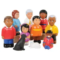 Kaplan Early Learning Company Friends and Family 5" High Pretend Play - Set of 10
