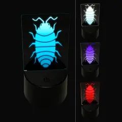 Isopod Pill Bug Woodlouse 3D Illusion LED Night Light Sign Nightstand Desk Lamp