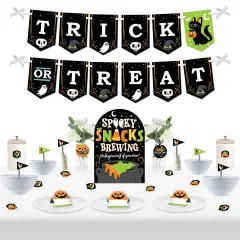 Big Dot of Happiness Jack-O'-Lantern Halloween - DIY Kids Halloween Party Trick or Treat Signs - Snack Bar Decorations Kit - 50 Pieces