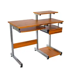Techni Office Solutions 37.75" Woodgrain Brown Computer Workstation Desk