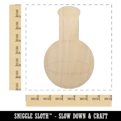 Glass Boiling Flask Chemistry Science Unfinished Wood Shape Piece Cutout for DIY Craft Projects