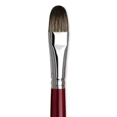 Da Vinci Black Sable Brush - Regular Filbert, Long Handle, Size 16