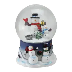 Northlight Snowman Family Musical Christmas Snow Globe - 7" White