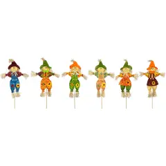Northlight Scarecrow Fall Harvest Picks - 24" - Set of 6 Multi