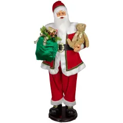 Northlight 5' Deluxe Traditional Animated and Musical Dancing Santa Claus Christmas Figure Red